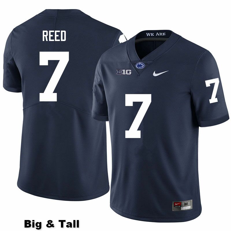 NCAA Nike Men's Penn State Nittany Lions Jaylen Reed #7 College Football Authentic Big & Tall Navy Stitched Jersey AUT0698MD